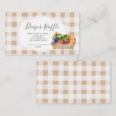 Lokaal geteelde groenten Boer Markt Luier Raffle Informatiekaartje (Voorkant / Achterkant)