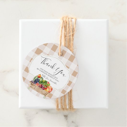 Lokaal geteelde groenten boeren markt Baby shower Bedankjes Labels (In situ)