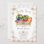 Lokaal geteelde groenten boeren markt Baby shower Kaart (Voorkant)