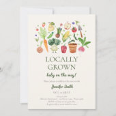 Lokaal geteelde groenten boeren markt Baby shower Kaart (Voorkant)