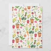 Lokaal geteelde groenten boeren markt Baby shower Kaart (Achterkant)