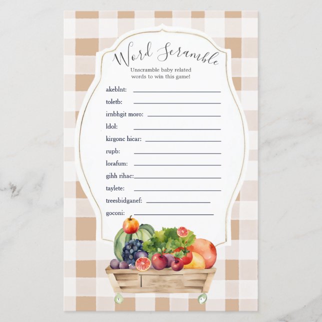 Lokaal geteelde groenten boeren woord scramble spe (Voorkant)