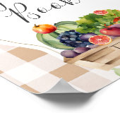 Lokaal geteelde groenten Boerenmarkt Guest Book Poster (Hoek)