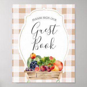 Lokaal geteelde groenten Boerenmarkt Guest Book Poster