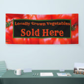 Lokaal geteelde groenten die hier worden verkocht spandoek (Beurs)