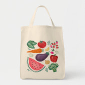 Lokaal geteelde groenten en fruit Grocery Bag Tote Bag (Voorkant)