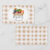 Lokaal geteelde groenten Farmer Market Baby Regist Informatiekaartje (Voorkant / Achterkant)