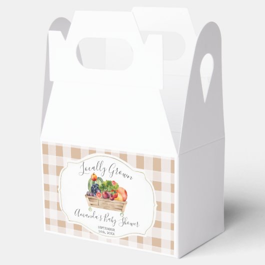 Lokaal geteelde groenten Farmer Market Baby shower Bedankdoosjes (Geopend)