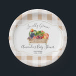 Lokaal geteelde groenten Farmer Market Baby shower Papieren Bordje<br><div class="desc">Lokaal geteelde Groenten Boer Market Baby shower Papier Borden Tekst kan worden veranderd in elke gelegenheid</div>