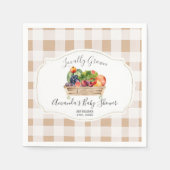 Lokaal geteelde groenten Farmer Market Baby shower Servet (Voorkant)