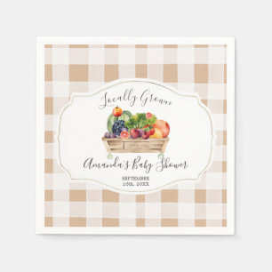 Lokaal geteelde groenten Farmer Market Baby shower Servet