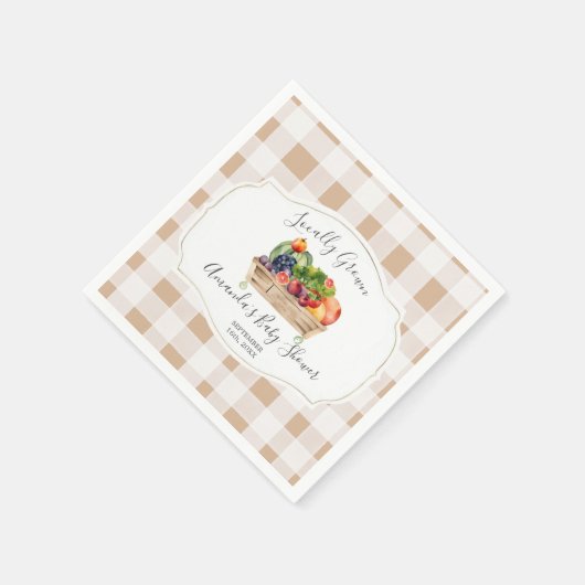 Lokaal geteelde groenten Farmer Market Baby shower Servet (Hoek)