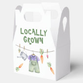 Lokaal geteelde groenten waterverf baby shower bedankdoosjes (Geopend)