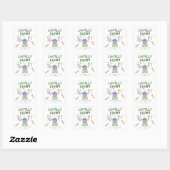 Lokaal geteelde groenten waterverf baby shower vierkante sticker (Vel)