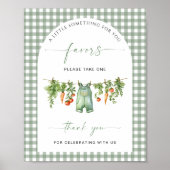 Lokaal geteelde gunsten teken groenten kleding lij poster (Voorkant)