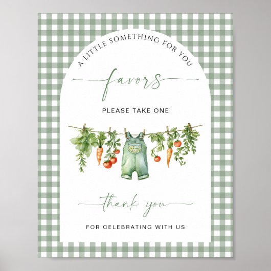 Lokaal geteelde gunsten teken groenten kleding lij poster (Voorkant)