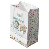 Lokaal geteelde Hedgehog Baby shower Gift Bag Medium Cadeauzakje (Voorkant Gekanteld)