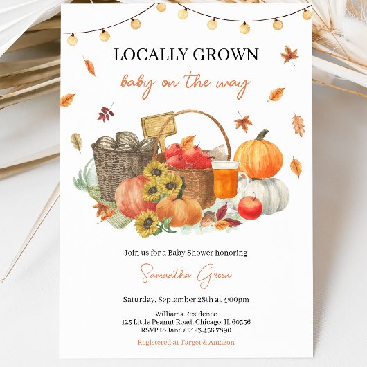 Lokaal Geteelde Herfst Babyborrel Kaart