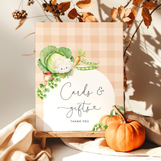 Lokaal geteelde herfst groenten kaarten en geschen poster