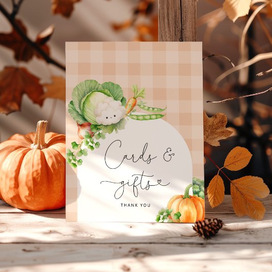 Lokaal geteelde herfst groenten kaarten en geschen poster