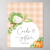 Lokaal geteelde herfst groenten kaarten en geschen poster (Voorkant)