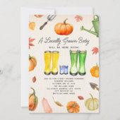 Lokaal geteelde Herfst Pompoen Patch Boy Baby show Kaart (Voorkant)