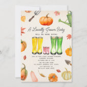 Lokaal geteelde Herfst pompoen patch meisje Baby s Kaart (Voorkant)