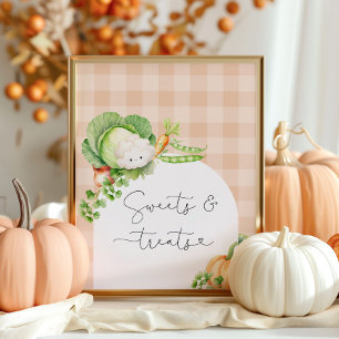 Lokaal geteelde Herfst pompoen Snoep en lekkers Poster