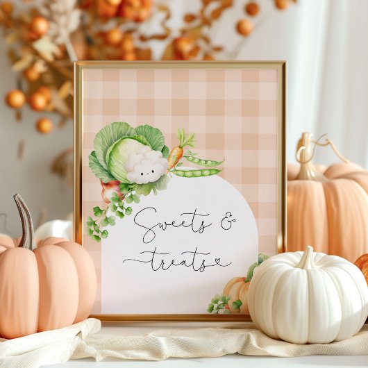 Lokaal geteelde Herfst pompoen Snoep en lekkers Poster