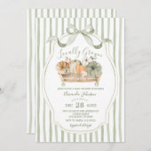 Lokaal geteelde Herfst Sage Green Baby shower Kaart (Voorkant / Achterkant)