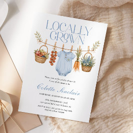Lokaal Geteelde Jongens Boerenmarkt Baby Shower Kaart