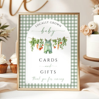 Lokaal geteelde Kaarten en geschenken Teken Groent Poster