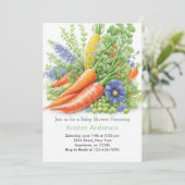 Lokaal geteelde koolvlek Baby shower Kaart (Staand voorkant)