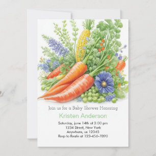 Lokaal geteelde koolvlek Baby shower Kaart