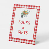 Lokaal geteelde landbouwers Marktboeken en geschen Reclamebord Met Voetstuk (Voorkant)