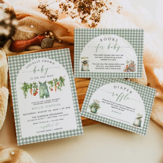 Lokaal geteelde luier Raffle Insert Kaart Salie Gr