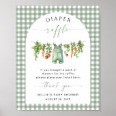 Lokaal geteelde luier Raffle Sign Groenten Salie Poster (Voorkant)