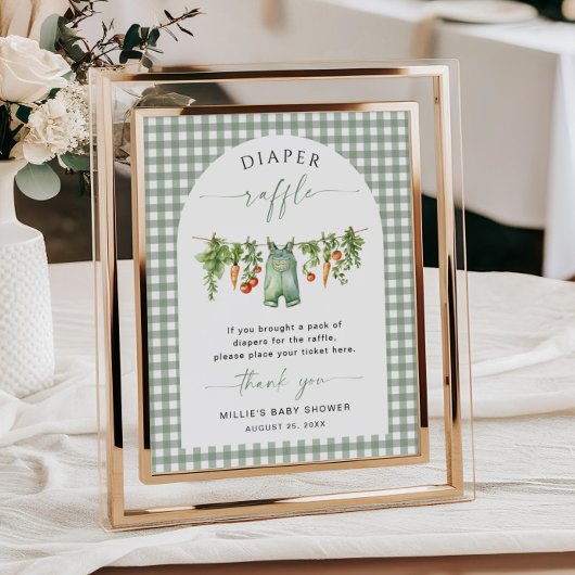 Lokaal geteelde luier Raffle Sign Groenten Salie Poster