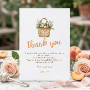 Lokaal Geteelde Markt Baby Shower Bedankkaart Kaart