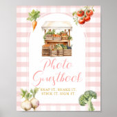 Lokaal geteelde markt Baby shower Foto Guestbook Poster (Voorkant)