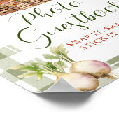 Lokaal geteelde markt Baby shower Foto Guestbook Poster (Hoek)