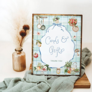 Lokaal geteelde markt Baby shower Kaarten en gesch Poster