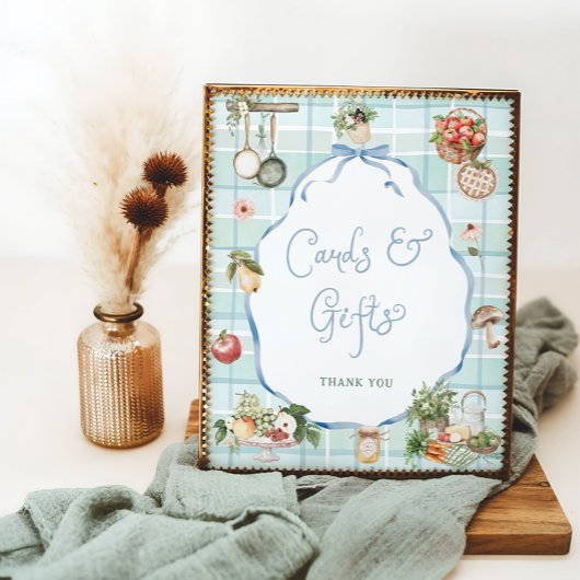 Lokaal geteelde markt Baby shower Kaarten en gesch Poster