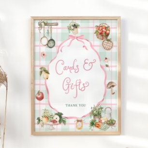 Lokaal geteelde markt Baby shower Kaarten en gesch Poster