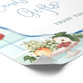 Lokaal geteelde markt Baby shower Kaarten en gesch Poster (Hoek)