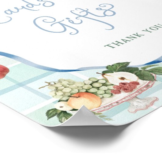 Lokaal geteelde markt Baby shower Kaarten en gesch Poster (Hoek)