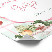 Lokaal geteelde markt Baby shower Kaarten en gesch Poster (Hoek)