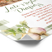 Lokaal geteelde markt Baby shower late night luier Poster (Hoek)