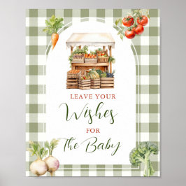 Lokaal geteelde markt Baby shower Wensen voor Baby Poster