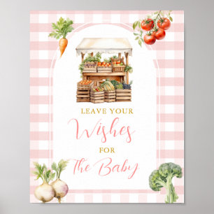 Lokaal geteelde markt Baby shower Wensen voor Baby Poster